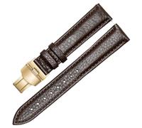 Cymwan Cinturino per orologio in vera pelle, larghezza 16 mm, barra a molla a sgancio rapido senza attrezzi, chiusura a farfalla, bordi cuciti a mano, design affusolato e confortevole, unisex (nero