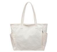 Cymwer Borsa a Tracolla con Tasche Laterali Borsa a Tracolla con Manico Superiore Borsa da Palestra Pieghevole con Motivo a Griglia Casual per Donne Pendolarismo Viaggi Lavoro (Bianco)