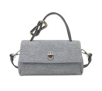 Cymwer Borsa a tracolla da donna elegante in pelle PU per pendolarismo quotidiano Borsa a tracolla alla moda di grande capacità retrò per acquisti e appuntamenti di lavoro (blu)