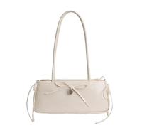 Cymwer Borsa da donna sotto le ascelle Borsa a tracolla in PU stile coreano Borsa a tracolla singola con fiocco dolce Tracolla lunga per feste e tutti i giorni (Bianco)