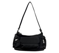 Cymwer Borsa da pendolare casual in nylon da donna, sotto le ascelle, per tutti i giorni (nero)
