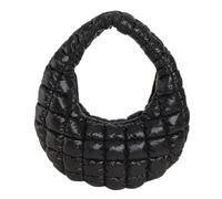 Cymwer Borsa hobo imbottita da donna Borsa a tracolla morbida e versatile Borsa leggera con pieghe a nuvola Borsa tote trapuntata Borsa alla moda for ragazza (Nero)