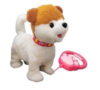 Cymwer Cagnolino Interattivo Realistico, Giocattolo Pupazzo Pup Cucciolo Carino Che Cammina, Abbaia e Scodinzola con Suoni e Movimento, Regalo Morbido per Bambini e Bambine oltre 3 Anni - Model C