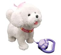 Cymwer Cagnolino interattivo realistico, pupazzo di peluche che scodinzola, abbaia e cammina, giocattolo elettronico divertente per bambini dai 3 anni in su - Perfetto regalo per maschi e femmine