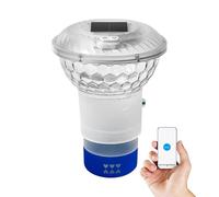 Cymwer Cloro a Piscina a energia Solare Galleggiante, con Le luci colorabili distributori di Cloro a Cloro Regolabile in Piscina.