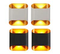 Cymwer Imformeabile Semplice Applique da Parete Su e Giù Illuminazione a 2 Vie Lampada da Parete for Interni IP65 Antiruggine for Camera Balcone Vanity Decor (C)