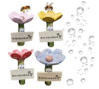 Cymwer Insect Drinker, resina affascinante bevitore simulato a forma di fiori di bere da bere stazioni da bere stazioni da giardino da giardino esterno