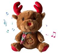 Cymwer peluche che respira, peluche rilassante alce di Natale, alce for alleviare l'ansia, alce addormentato con movimento respiratorio e musica for neonati, regali di Natale