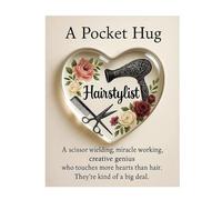 Cymwer Un affettuoso gesto di riconoscimento per parrucchieri: mini strumenti da parrucchiere, Heart Pocket Hug con biglietti di auguri, regalo ispirazionale da collezionare