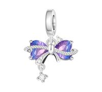 CYMYSS Ciondolo in argento sterling 925, per braccialetti e collane europei, Gemeinsam (Verwendung), Argento sterling, Nessuna pietra preziosa