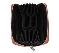 Cynure Donne 36 Slot RFID Blocking Card Holder Grande Lungo Pelle Cerniera Checkbook Fisarmonica Portafoglio, Marrone, Taglia unica, Portafoglio Rfid