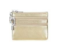 Cynure Portafoglio da donna in vera pelle con anello portachiavi, gold, taglia unica, Portamonete