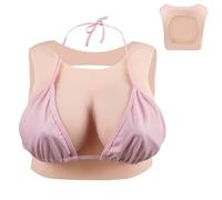Cyomi Seno Finto in Silicone Realistico Seno Finto Finte Touch Soft Pettorale per Travestiti Crossdresser Cosplay Transgender (C Cup-Gel di Silicone Liquido,Bianco Avorio)