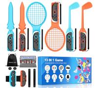 CYOYPPY Switch Set di accessori sportivi compatibile con Nintendo Switch 2 Joycon, kit di accessori per la famiglia per Switch Giochi sportivi, 13 in 1 Switch Pacchetto per feste sportive per Switch 2