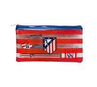 CyP Brands - Atletico di Madrid, set di cancelleria, scrittura, righello, gomma, temperamatite, astuccio, matita, colore rosso, prodotto ufficiale