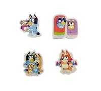 CyP Brands - Bluey, Set di gomme da cancellare, Materiale scolastico, Collezionabili, Personaggi Bluey, Multicolore, Prodotto ufficiale