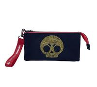 CyP Brands - Brawl Stars, Astuccio triplo ufficiale, Astuccio scolastico grande con 3 scomparti, adatto ai trolley, per ragazzi e ragazze, Nero