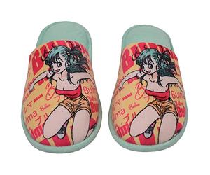 CYP BRANDS CYPBRANDS Dragon Ball - Pantofole Dragon Ball Open House, Design Bulma, Morbide, Taglia 40/41, Giallo e Blu, Prodotto ufficiale