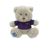 CyP Brands - FC Barcelona, Orsacchiotto, Peluche, 20 cm, Giocattoli, Orsetto con maglietta, Calcio, Colore Beige, Prodotto Ufficiale