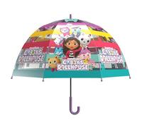 CyP Brands Gabby Ombrello Bambino Bolla Trasparente Ombrello Manuale 48cm Multicolore, Prodotto Ufficiale, trasparente