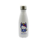 CyP Brands Hello Kitty, Sanrio, bottiglia, bottiglia d'acqua, tanica, borraccia oroscopo, toro, 550 ml, colore bianco, prodotto ufficiale
