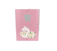 CyP Brands - Molang, Cartella con alette, con elastici, Materiale scolastico, Blossom, Colore rosa, Prodotto ufficiale