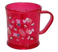 CYP BRANDS Peppa Pig, Tazza Rossa Traslucida, Prodotto Ufficiale Peppa Pig, Bicchiere Creativo per la Colazione per Bambini