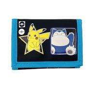 CYPBRANDS CyP Brands-Pokémon- Portafoglio, Portamonete, Portafoglio, Nero, Pikachu, Squirtle, Charmander, Bulbasaur, Prodotto ufficiale