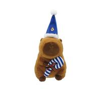 CyP Brands - Real Madrid, peluche capibara con cappello da Babbo Natale, pupazzo natalizio morbido e tenero, regalo originale per bambini e adulti