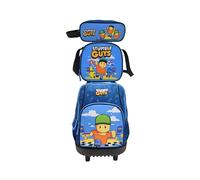 CYP BRANDS Set Trolley Compatto, Scuola, Viaggio, 3 Pcs, Lunchbox, Scatola, Colore Blu, Prodotto Ufficiale Stumble Guys