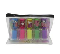 CYPBRANDS CyP Brands-Snoopy, Set di 5 pennarelli, Evidenziatore fluorescente, Pennarello, Smalto per unghie, Multicolor, Prodotto Ufficiale