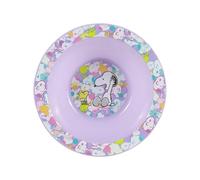 CyP Brands-Snoopy, set di stoviglie, piatto, bicchiere, ciotola, set di piatti, colore viola, prodotto ufficiale