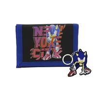 CyP Brands- Sonic- Set regalo portafoglio e portachiavi in scatola, portafoglio, portamonete, portachiavi, multicolore, prodotto ufficiale