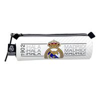 CYPBRANDS Marchi CyP - Real Madrid, astuccio, astuccio, astuccio cilindrico, materiale scolastico, colore bianco, prodotto ufficiale