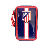CyP Brands - Atlético de Madrid, Astuccio portapenne, Astuccio portapenne a 3 ripiani, Materiale scolastico, Blu, Prodotto ufficiale
