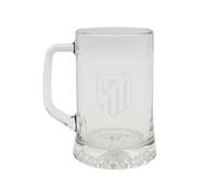 CYPBRANDS Atlético de Madrid, Boccale da birra, Cristallo, Capacità 500 ml, Trasparente, Prodotto ufficiale
