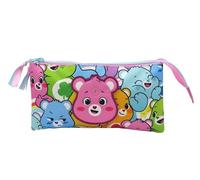 CYPBRANDS - Care Bears, Astuccio Triplo, Portatutto, 5 scomparti, Materiale scolastico, Custodia, Orsi Amorevoli, Multicolore, Prodotto Ufficiale