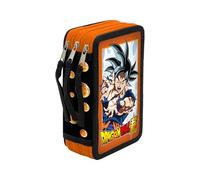CYPBRANDS Dragon Ball, astuccio a 3 piani, materiale scolastico, multicolore, prodotto ufficiale