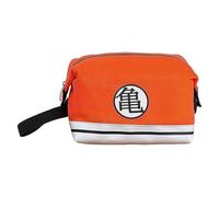 CYPBRANDS Dragon Ball - Borsa da toilette Dragon Ball, design Goku, chiusura a zip, con maniglia, arancione e nera, prodotto ufficiale, taglia unica (CyP Brands)
