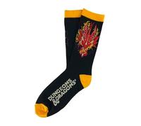 CYPBRANDS Dungeons and Dragons- Calzini, Mezzotondo, Collant, D&D, Colore Nero, Dungeons and Dragons, Unisex, Taglia 36/40, Prodotto Ufficiale (Marchi CyP)
