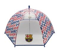 CYPBRANDS - FC Barcelona - Ombrello, Parasole per bambini, Diametro 48 cm, Manuale, Bolla, Trasparente, Prodotto ufficiale