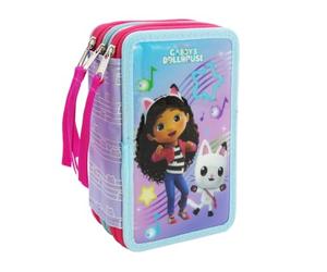 CYPBRANDS Gabby Dollhouse, astuccio a 3 piani, materiale scolastico, multicolore, prodotto ufficiale