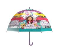 CyP Brands Gabby Ombrello Bambino Bolla Trasparente Ombrello Manuale 48cm Multicolore, Prodotto Ufficiale, trasparente