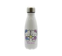 CYPBRANDS Hello Kitty, Sanrio, bottiglia, bottiglia d'acqua, tanica, borraccia oroscopo, gemelli, 550 ml, colore bianco, prodotto ufficiale