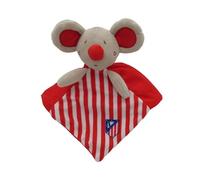 CYPBRANDS Marchi CyP- Atlético de Madrid- Doudou per neonati, Coperta di fissaggio, Animali di peluche per bambini, Topo, Wandi, Prodotto ufficiale