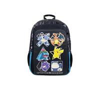 CyP Brands-Pokémon-Zaino scuola, Zaino, Adattabile all'auto, Materiale scolastico, Zaino, Pikachu, Eeve, Colore marrone, Prodotto ufficiale