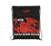 CYPBRANDS Mochila Saco, Zaino Sacco Unisex-Bambini e Ragazzi, Nero, M