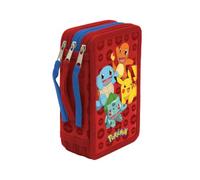 CYPBRANDS Pokémon, Astuccio a 3 piani, materiale scolastico, Multicolore, Prodotto Ufficiale