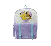 CYPBRANDS - Pokémon, Zaino, Adattabile a Carrello, Materiale scolastico, Collezione Flowers, Colore viola, Prodotto Ufficiale, Viola, Estandar, Casual