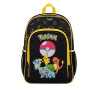 CYPBRANDS Pokemon - Zaino per bambini, 40 cm, zaino per la scuola premium, Pokémon Starters con Pikachu, Charmander, Squirtle e Bulbasaur, licenza ufficiale